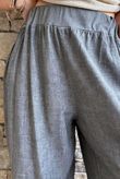 Lindin Linen Blend Dart Barrel Pant Washed Charcoal
